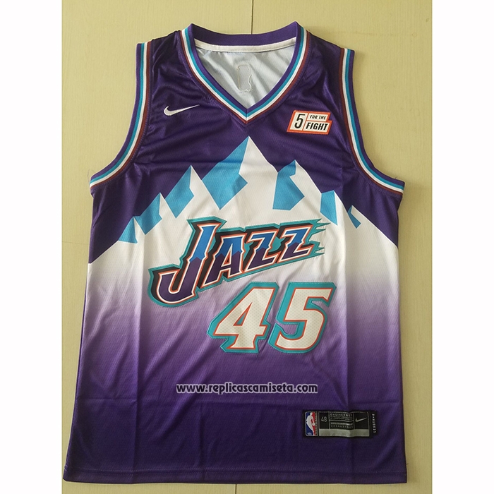 Camiseta Utah Jazz Donovan Mitchell #45 Hardwood Classic 2019-20 Violeta